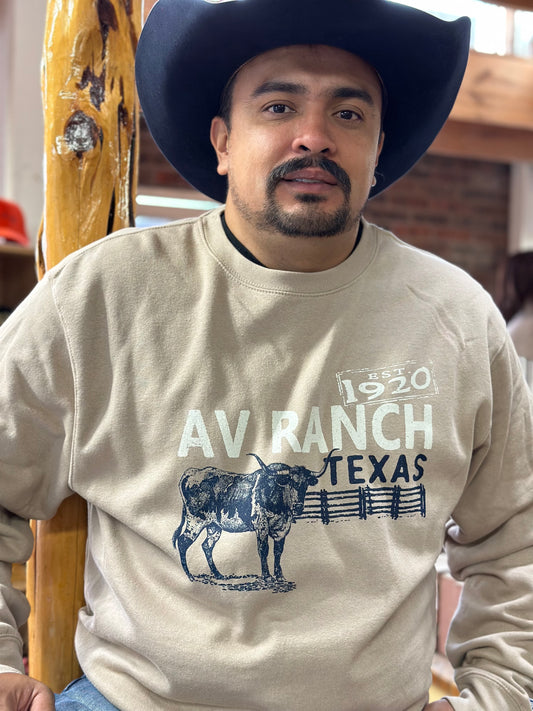 LONGHORN AV CREW NECK